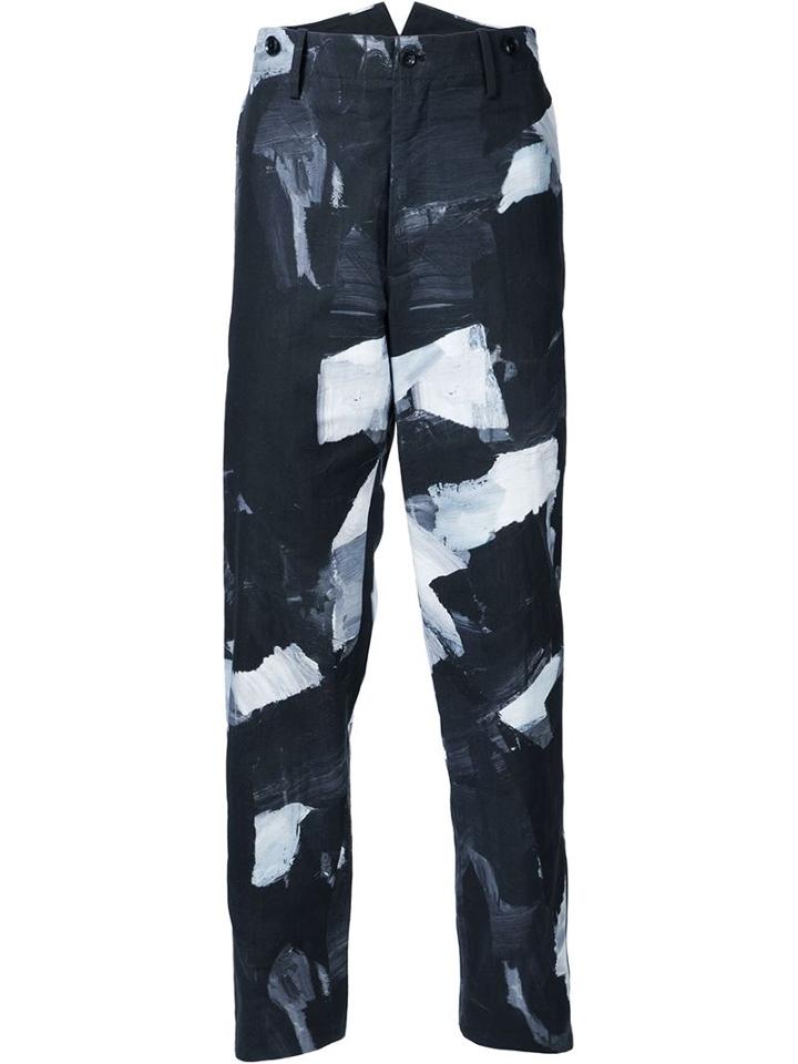 Yohji Yamamoto Paint Print Trousers