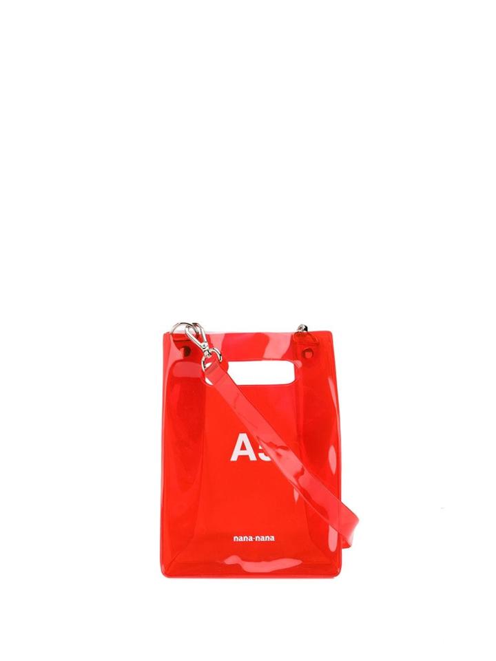 Nana-nana 'a5' Sheer Shoulder Bag - Red