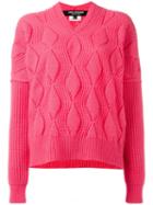 Junya Watanabe Comme Des Garçons Ribbed Jumper, Women's, Size: Medium, Pink/purple, Wool