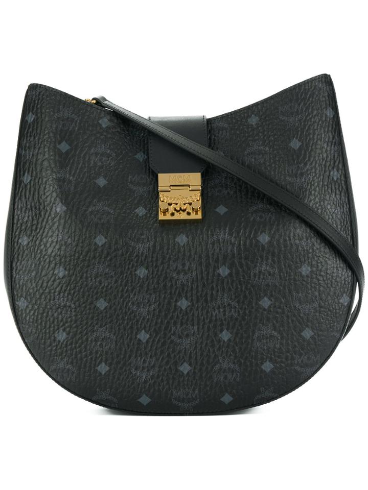 Mcm Patricia Monogram Tote - Black
