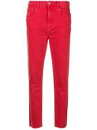 Mih Jeans Mimi Cropped Slim-fit Jeans - Red