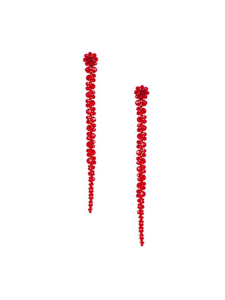 Simone Rocha Beaded Floral Drop Earrings