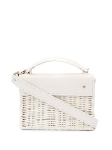 Wicker Wings Wicker Tote Bag - White