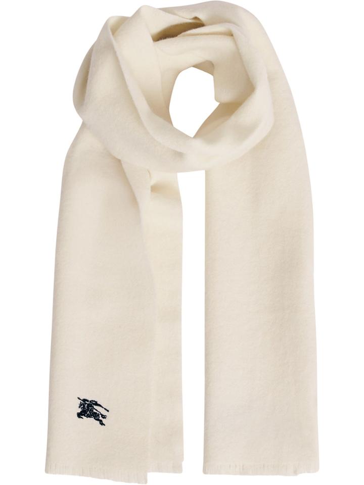 Burberry Embroidered Felted Wool Scarf - Nude & Neutrals