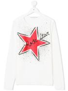Liu Jo Kids Rock Star Long Sleeved T-shirt - White