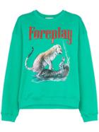 Christopher Kane Foreplay Printed Leopards Sweatshirt - Green