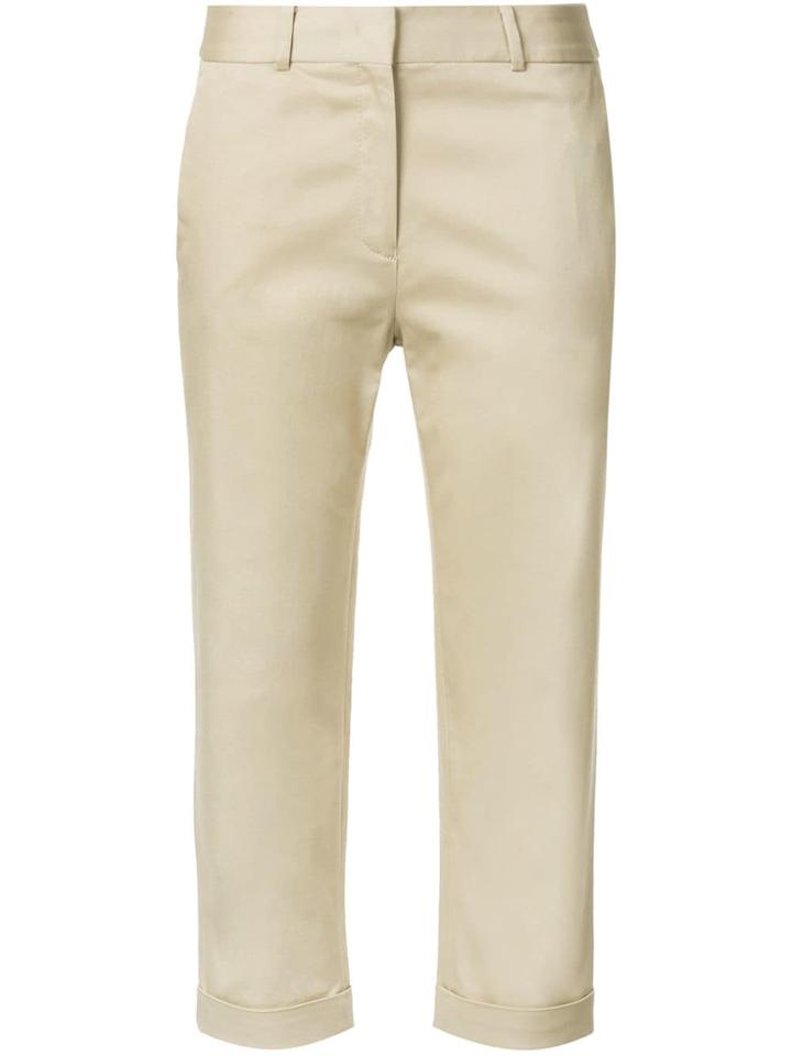 Ck Calvin Klein Chino Cropped Trousers - Brown