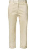 Ck Calvin Klein Chino Cropped Trousers - Brown
