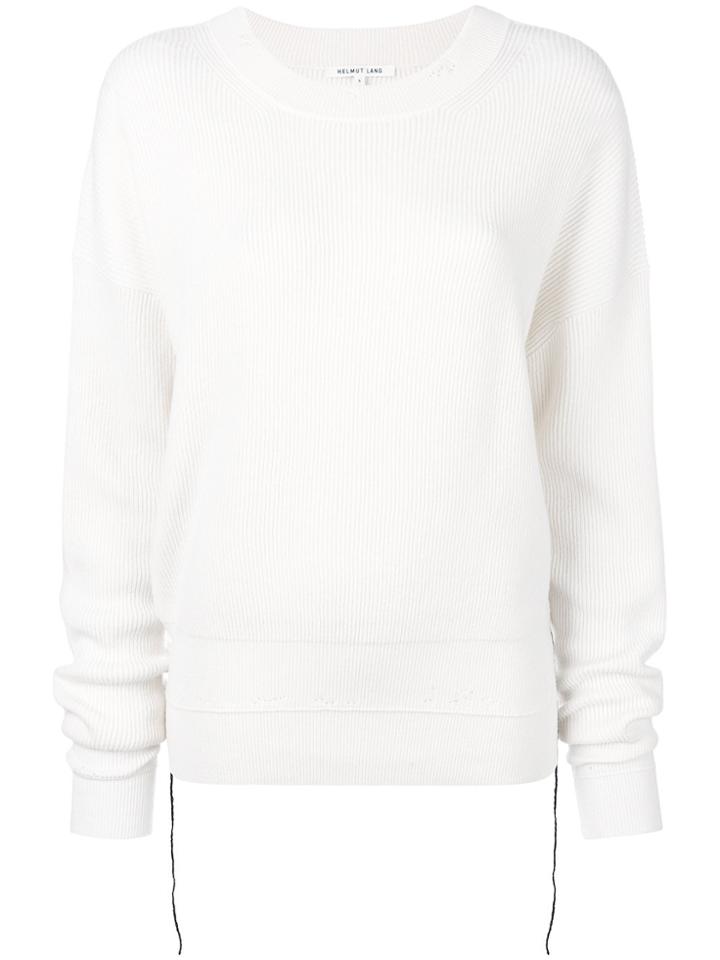 Helmut Lang Ribbed Knit Sweater - Nude & Neutrals