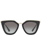 Prada Eyewear Cat Eye Sunglasses - Black