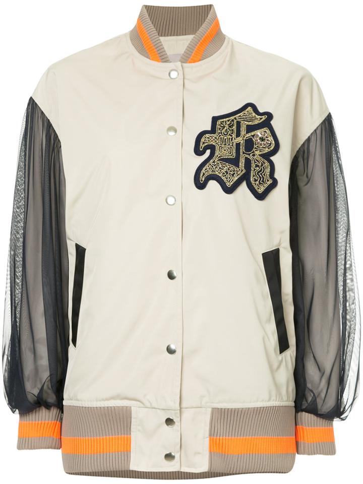 Kolor Sheer Sleeved Bomber Jacket - Nude & Neutrals