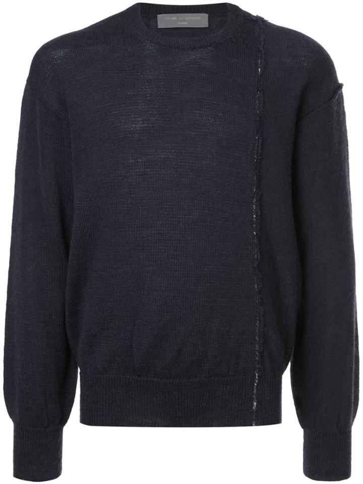 Comme Des Garçons Vintage Distressed-detail Jumper - Black