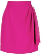 Valentino Wrap Front Mini Skirt - Pink