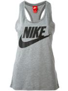 Nike Logo Print Tank, Women's, Size: Xs, Grey, Polyester/modal