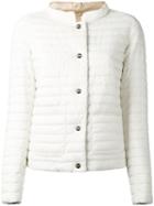 Herno - Buttoned Puffer Jacket - Women - Feather Down/polyamide/polyurethane - 42, White, Feather Down/polyamide/polyurethane