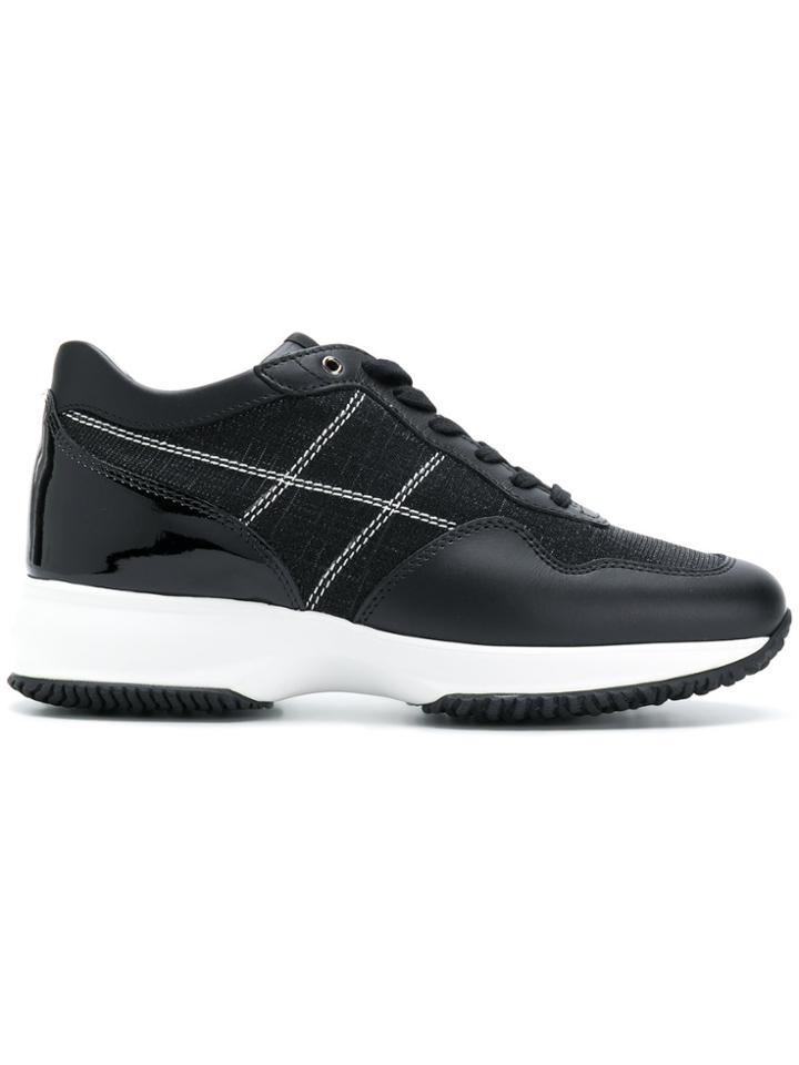 Hogan Perforated Details Sneakers - Black