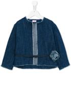 Il Gufo Belted Denim Jacket, Girl's, Size: 10 Yrs, Blue
