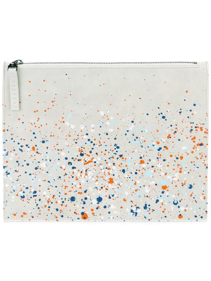Maison Margiela Paint Splatter Pouch, Adult Unisex, Nude/neutrals, Leather