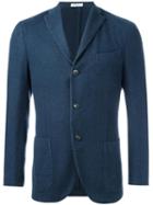 Boglioli Notched Lapel Blazer, Men's, Size: 48, Blue, Cashmere/cupro