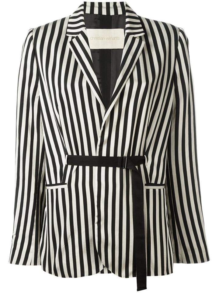 Christian Wijnants Striped Blazer - Black