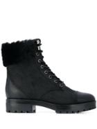 Michael Michael Kors Faux-fur Trim Boots - Black