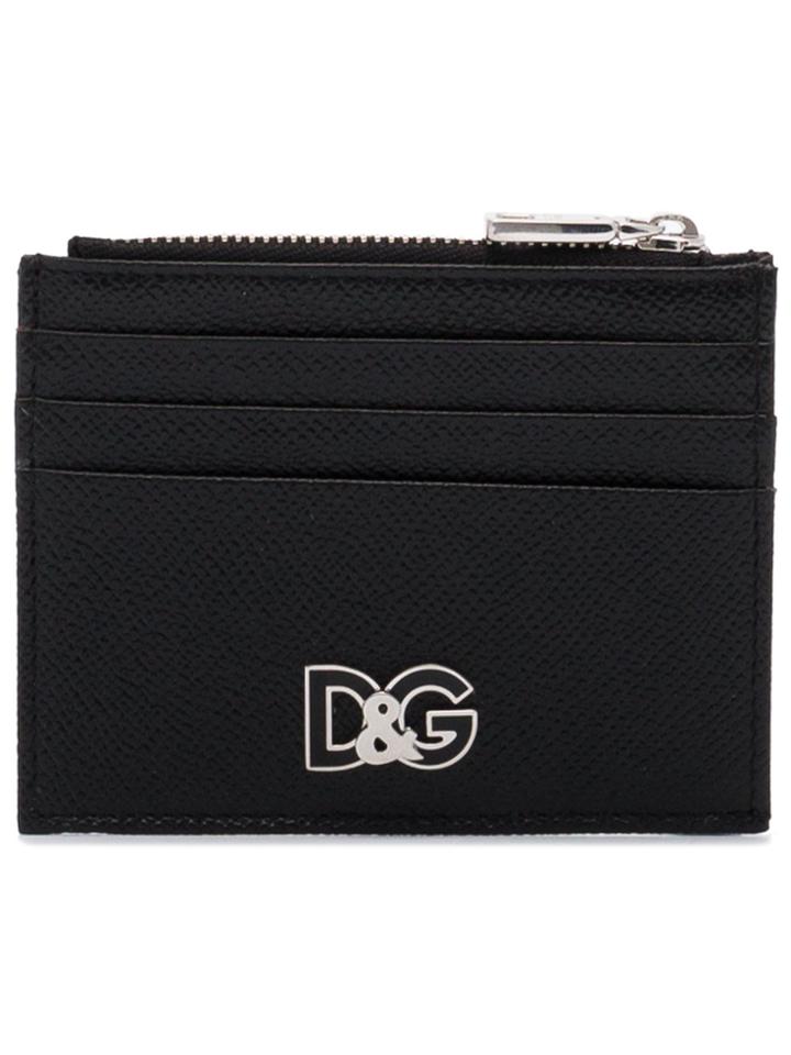 Dolce & Gabbana Metal Logo Cardholder - Black