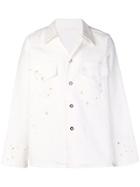 Our Legacy Desk Splatter Effect Shirt Jacket - White