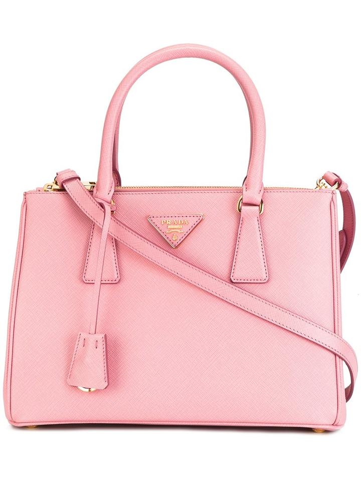 Prada Galleria Tote, Women's, Pink/purple, Leather