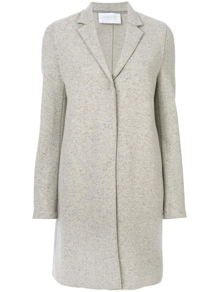 Harris Wharf London - Single Breasted Coat - Women - Silk/cotton/cashmere/virgin Wool - 42, Grey, Silk/cotton/cashmere/virgin Wool