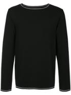 Zambesi Stitch Detail Long Sleeve T-shirt - Black