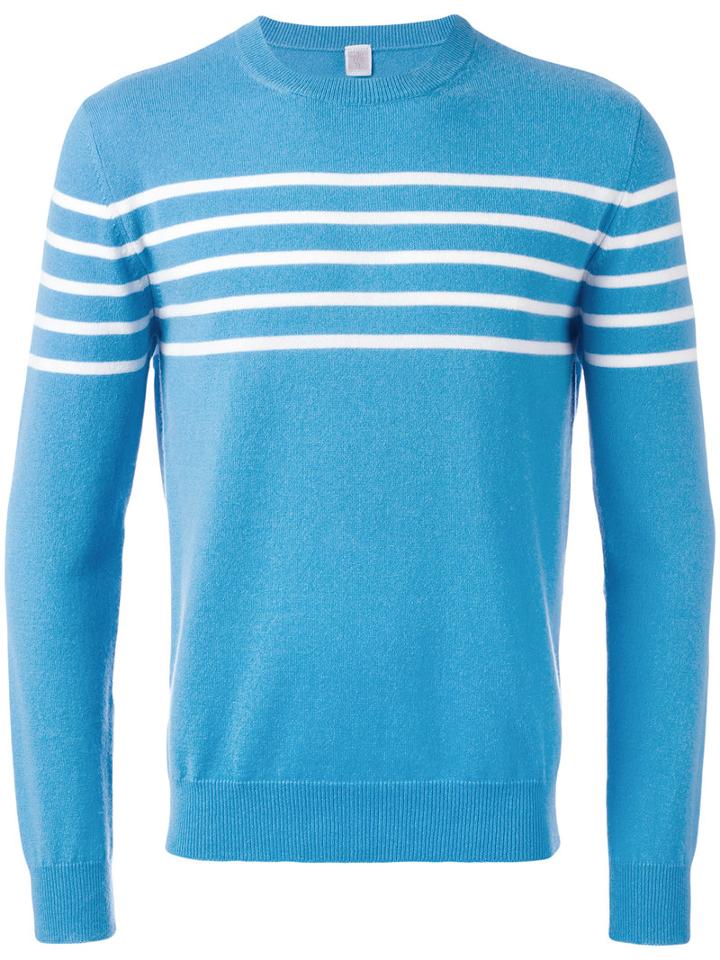 Eleventy - Striped Jumper - Men - Cashmere - L, Blue, Cashmere