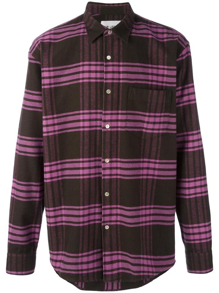 Our Legacy Flannel Check Shirt, Men's, Size: 46, Pink/purple, Cotton