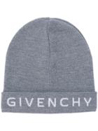 Givenchy Intarsia Logo Beanie - Grey