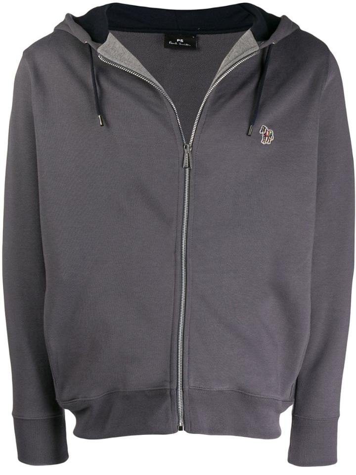 Ps Paul Smith Drawstring Hooded Jacket - Grey