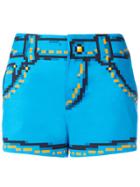 Moschino 8bit Printed Shorts - Blue
