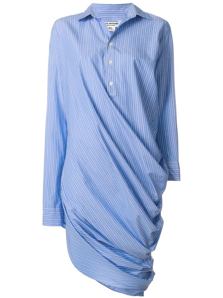 Junya Watanabe Comme Des Garçons Swirl Shirt Dress - Blue