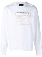 Versus Gold Box Logo Sweatshirt - White