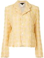 Comme Des Garçons Pre-owned Textured Buttoned Jacket - Yellow