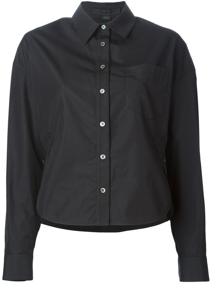 Alexander Wang Patch Pocket Shirt, Women's, Size: 6, Black, Cotton