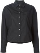 Alexander Wang Patch Pocket Shirt, Women's, Size: 6, Black, Cotton