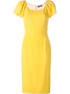 Dolce & Gabbana Pencil Dress, Women's, Size: 40, Yellow/orange, Viscose/acetate/spandex/elastane/silk