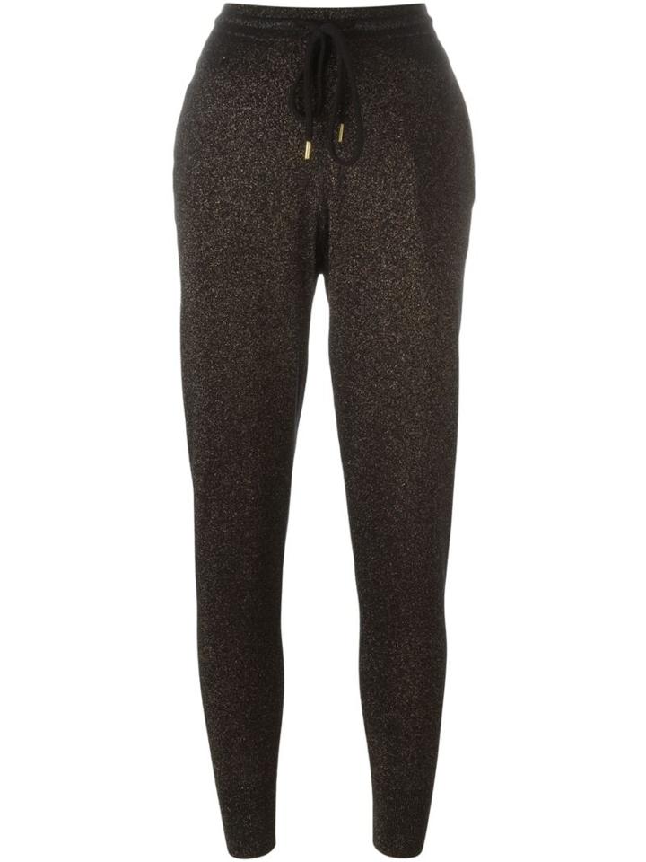 Markus Lupfer Tapered Track Pants, Women's, Size: Xs, Black, Cotton/metallic Fibre