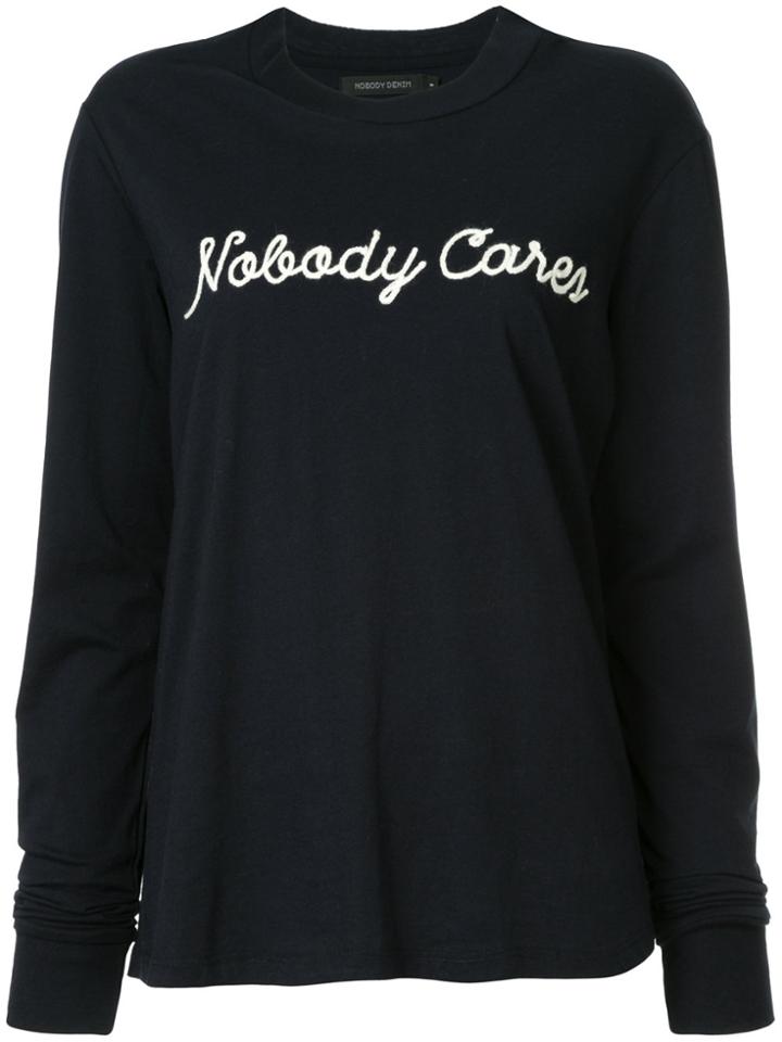 Nobody Denim Nobody Long Sleeve Tee Oxford - Blue