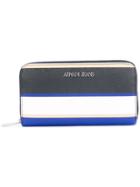 Armani Jeans Striped Zip Around Wallet - Multicolour