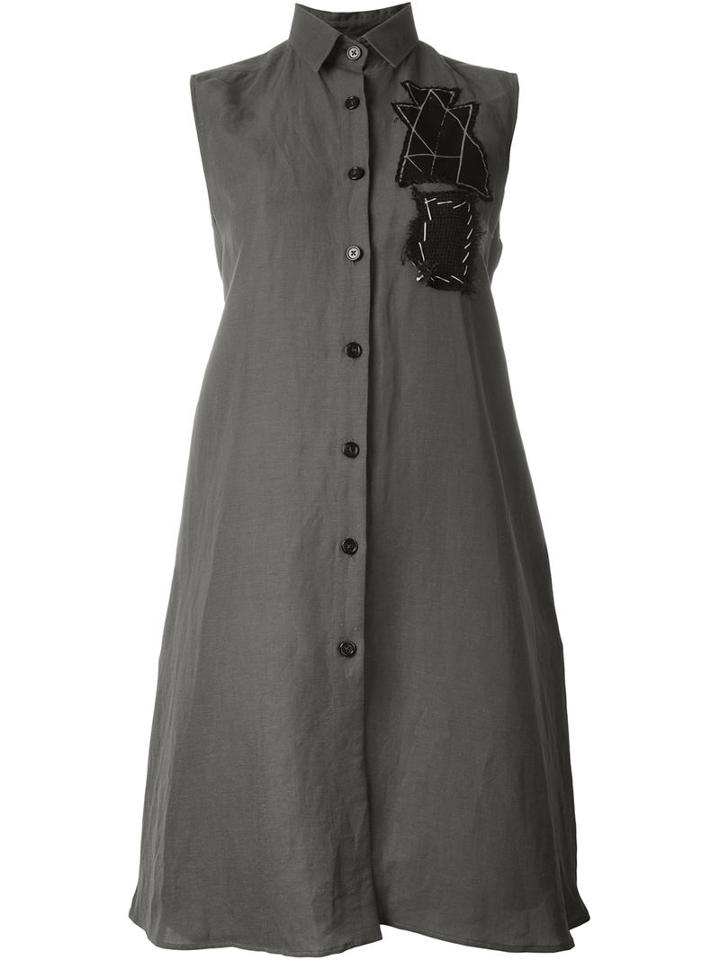 Heikki Salonen Bell Dress With Side Straps, Women's, Size: S, Green, Linen/flax/cupro