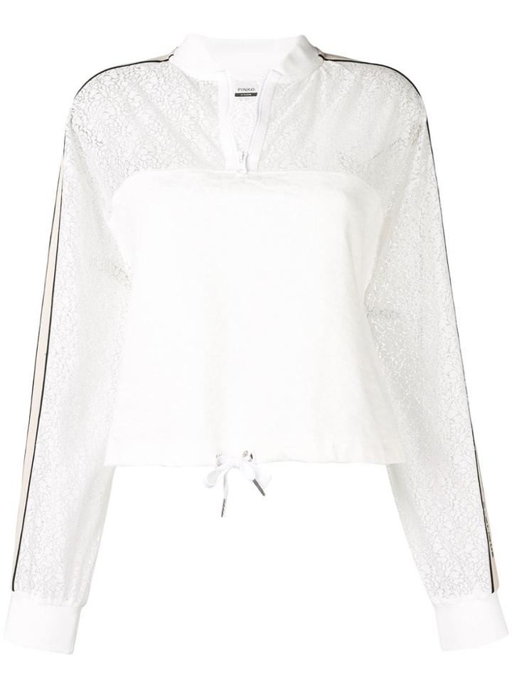 Pinko Lace Detail Sweatshirt - White