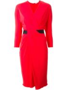 Vionnet Wrap Front Dress, Women's, Size: 42, Red, Silk/viscose