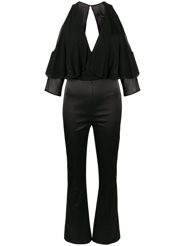 Patrizia Pepe Cold Shoulder Jumpsuit - Black
