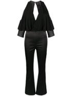 Patrizia Pepe Cold Shoulder Jumpsuit - Black