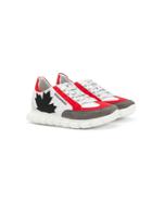 Dsquared2 Kids Teen Maple Leaf Running Sneakers - White